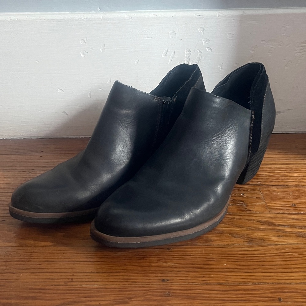 KORKS Raynor Leather & Suede Ankle Booties, Zip Entry